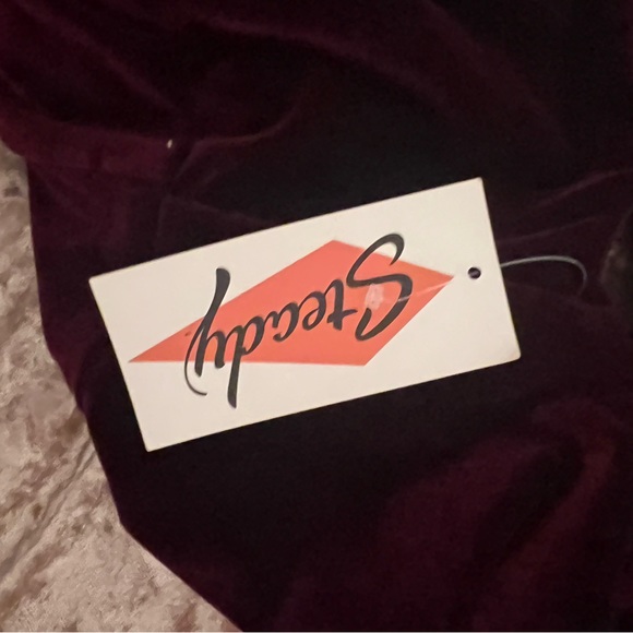 Rock Steady Wine velvet cocktail dress 3x - Picture 4 of 4